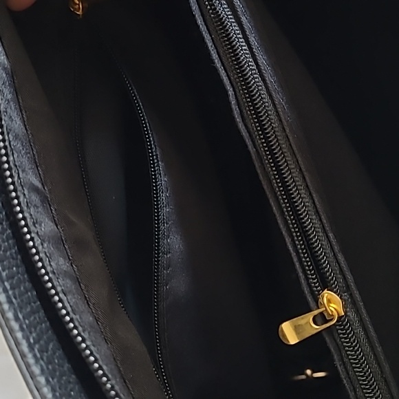 Shoulder bag black and cream medium size - Picture 5 of 7